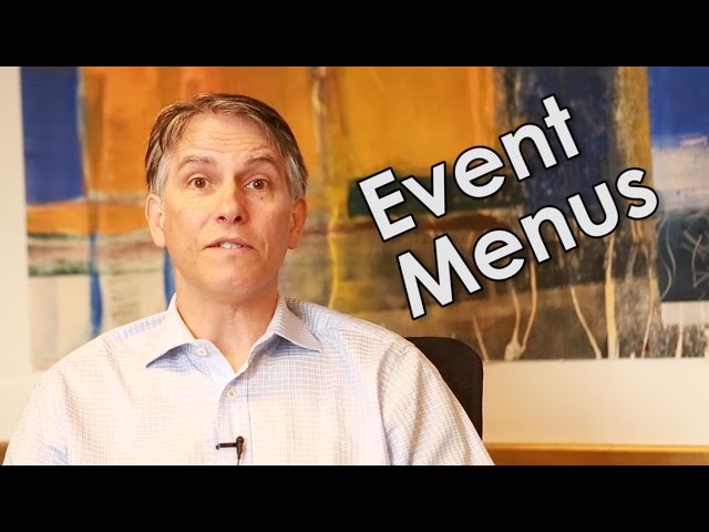 How to Design an Event Menu