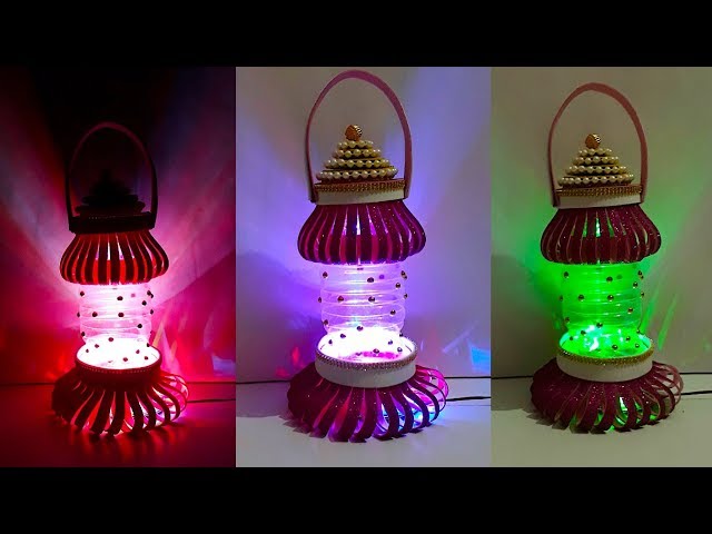 DIY-Lantern/Tealight Holder made from Plastic Bottles | Plastic bottle ka lantern Banane ka Tarika