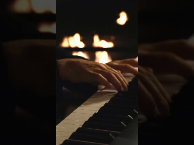 🎹 "Santa Claus Is Coming To Town" Piano Jazz Cover with Fireplace - The Making of BGMC #Shorts