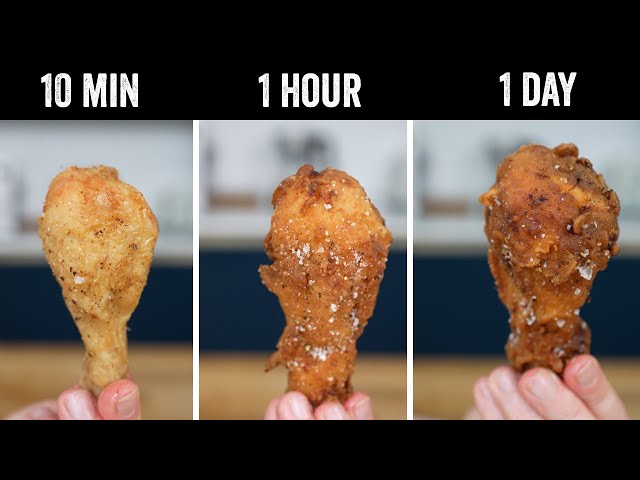 10 Min vs 1 Hour vs 1 Day Fried Chicken
