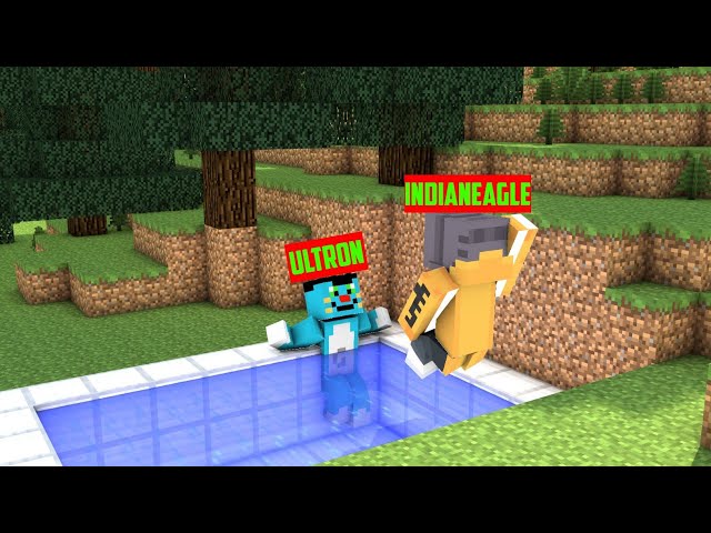 Building a swimming pool🏊 and villager house 🏡 and looting pillager out post | INDIAN EAGLE |
