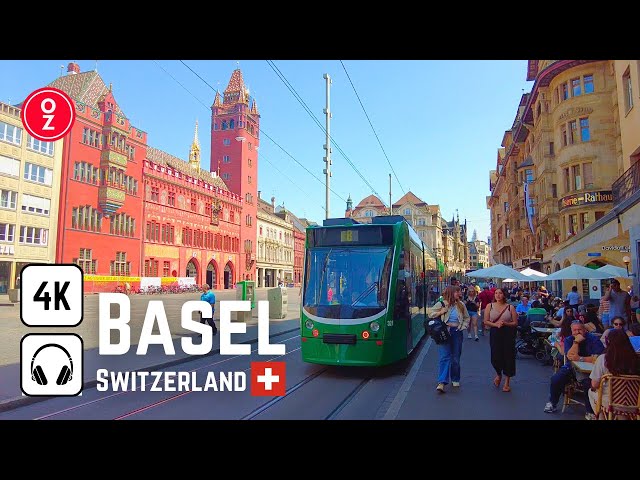 BASEL - Switzerland 🇨🇭 4K Walking Tour 2023 | City Center | Walking along the Bridge and Olt Town