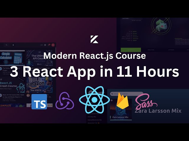 🔴 Modern React Web Development Full Course - 11 Hours | 3 Real Industry Web Applications