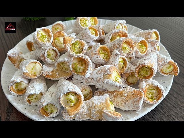 Only With Two Ingredients Make This Incredible Sweet | Cream Roll Afghani