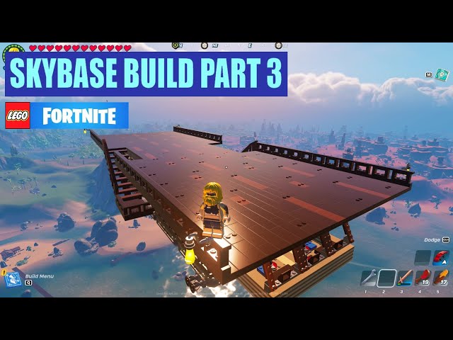 Building And Finishing A Flying Skybase Part 3 In Lego Fortnite