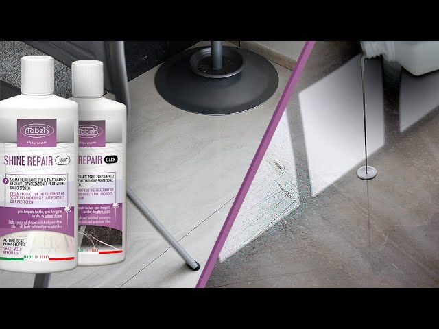 HOW TO ✨ TREAT #SCRATCHES AND DEFECTS ON GLAZED POLISHED PORCELAIN #TILES - SHINE REPAIR - FABER