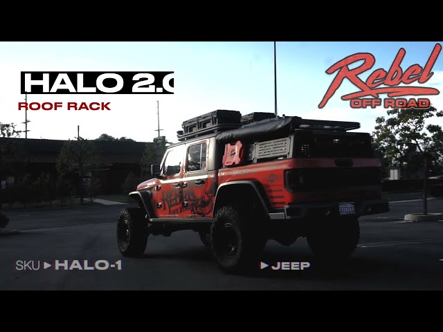 HALO 2.0 Roof Rack With Light Mounts For Jeep Wrangler and Gladiator - Rebel Off Road