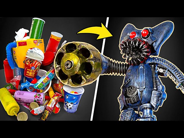 How To Make a Robotic Huggy Wuggy Using only garbage!