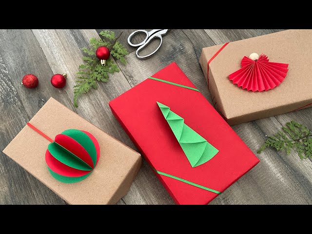 3 Holiday Themed Gift Toppers | Gift Wrapping Ideas