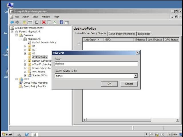Desktop Policy Restrictions Configured by Group Policy in Windows Server 2008 R2