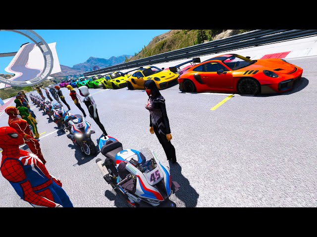 Relay Race Challenge mount location GTA V Spiderman mod Sporbike BMW 1000rr Cars Sport Planes Jetski
