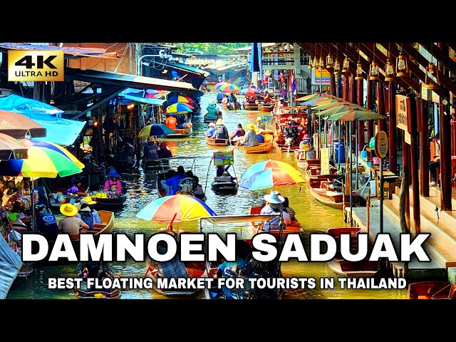 [4K] Damnoen Saduak Floating Market Boat Tour 🇹🇭 Thailand (April 2023)