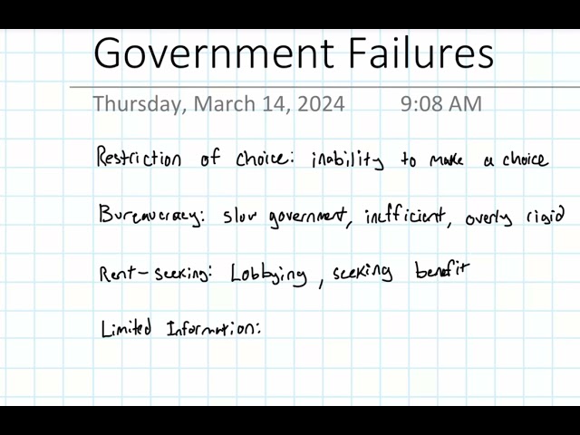 Government Failures
