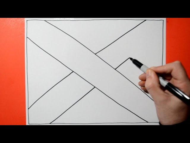 Daily Line Illusion #78 / 3D Abstract Cross Pattern / Spiral Drawing / Satisfying / Art Therapy