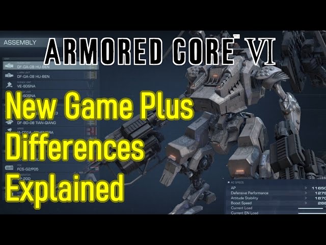 Armored Core 6 new game plus differences explained