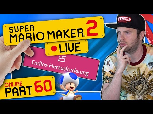 🔴 SUPER MARIO MAKER 2 ONLINE 👷 #60: Endlos-Herausforderung (Toad) | Schwer