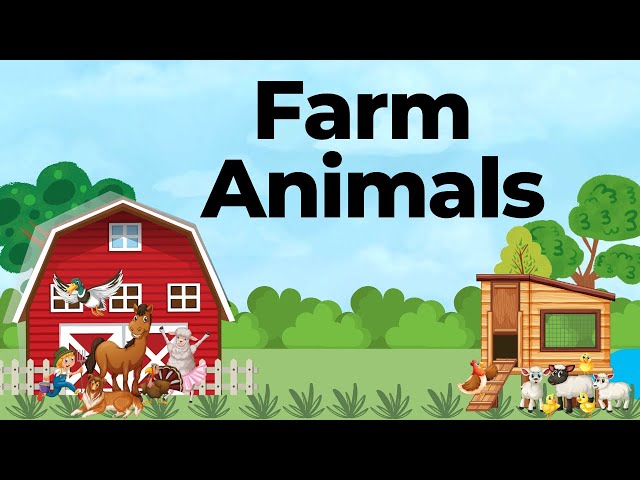 Farm Animals Names and Sounds for Kids | Learn farm animal names with pictures | Vocabulary for kids
