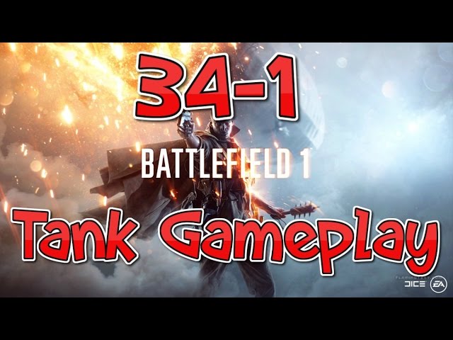 BATTLEFIELD 1 - Light Tank - Sinai Desert - 34-1 BEAST MODE!!  (PS4) Gameplay!!!