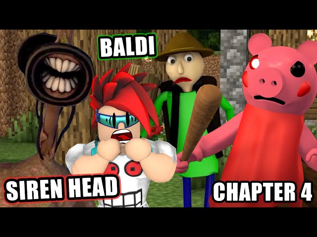 Baldi en el Bosque del Terror | Baldi vs Siren Head y Piggy | Juegos Roblox en Español