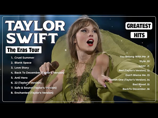 Taylor Swift Greatest Hits Popular Songs - Miley Cyrus Spotify Playlist 2024