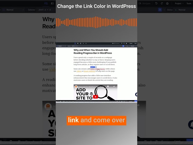 Quickly Change the Link Color in WordPress Using CSS Hero