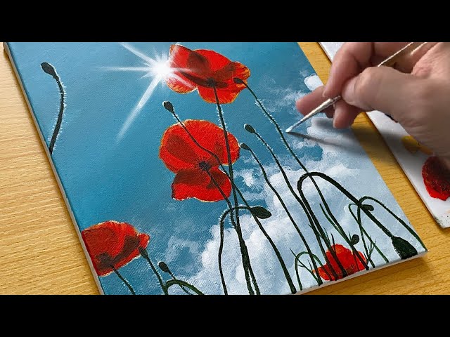 Spring Painting / Acrylic Painting for Beginners / STEP by STEP