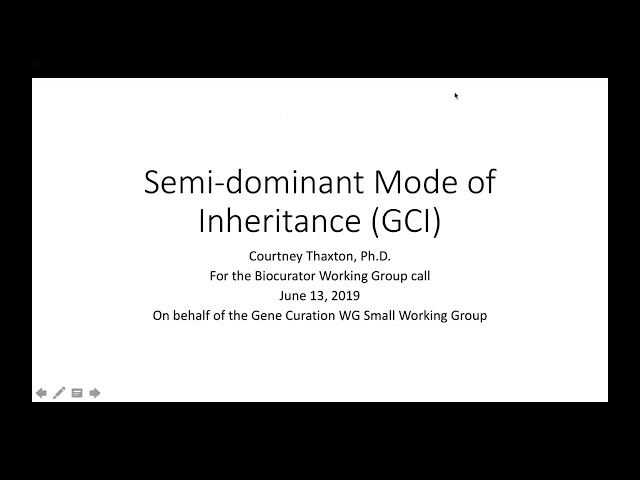 Capturing semi-dominant inheritance in the ClinGen Gene Curation Interface
