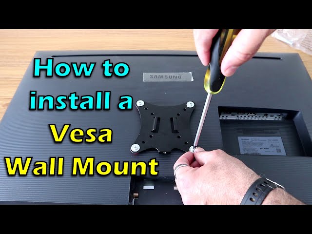 How to properly install a Vesa Wall Mount for computer Monitor or TV