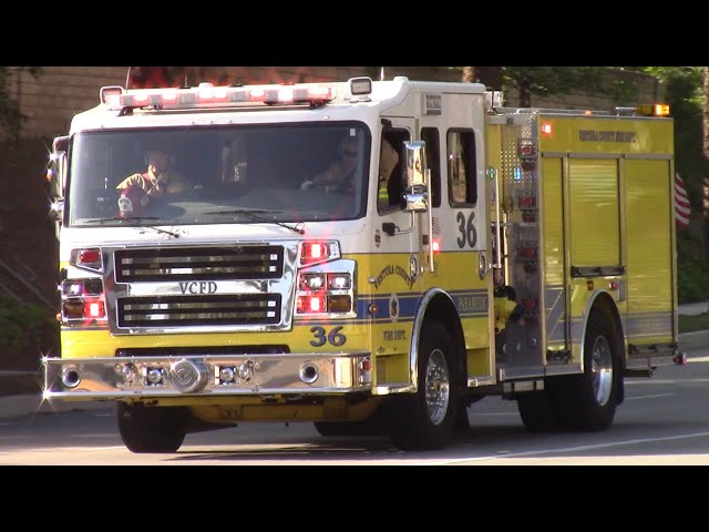 VCFD Medic Engine 36 responding + Rancho Simi Park Ranger FPIU