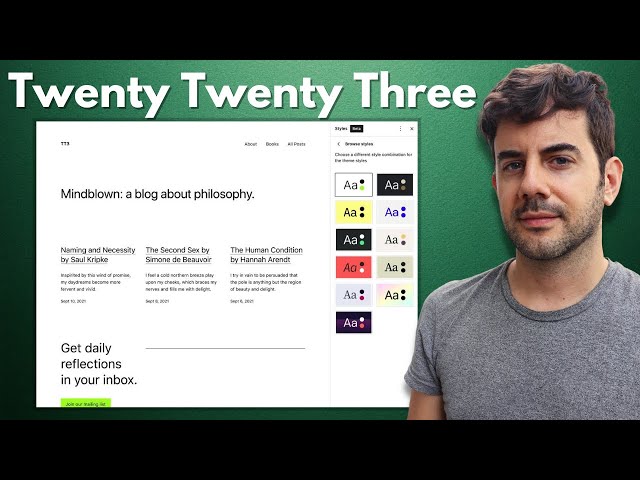 Twenty Twenty Three Theme Tutorial - Create a Website!