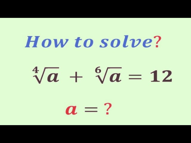 How to solve  this  nice math radical algebra problem | Olympiad Question | x=?