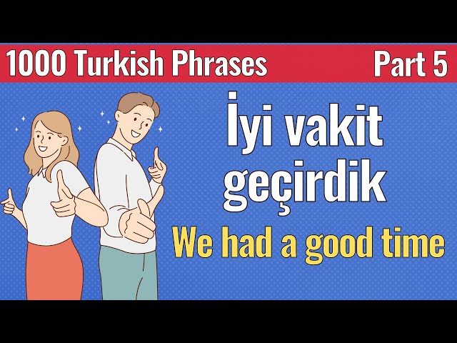1000 Turkish Phrases - Part 5 - Phrases To Improve Your Turkish | Language Animated