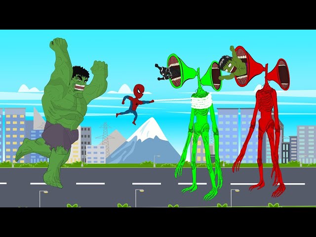 Super Hero: Team Hulk vs Color Team Siren Head Swallow Black Panther [HD] Roblox Godzilla Animation