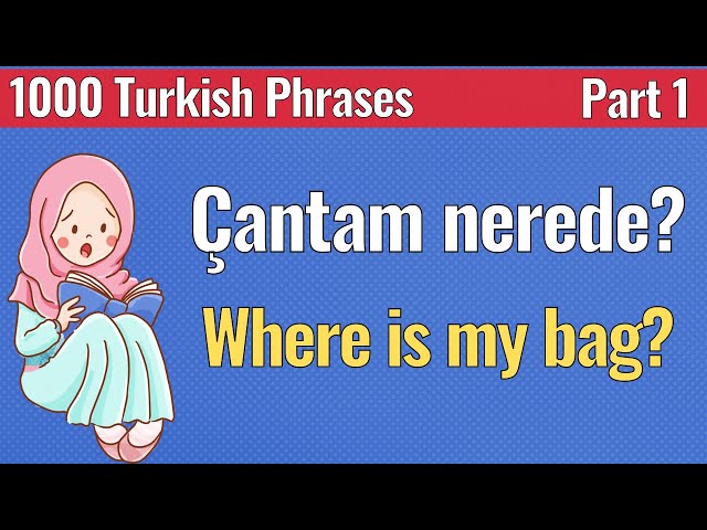 1000 Turkish Phrases - Part 1 - Learn Turkish easily | Language Animated
