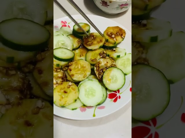 Super tasty crunchy soy sauce cucumber instant pickle salad #shorts