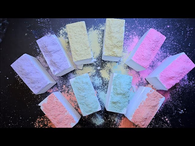 ASMR Gymchalk Crush | Powdery Fresh @GholibnAsmrBlocks with Colorful Pigment | Dusty Powder Play 💖💖