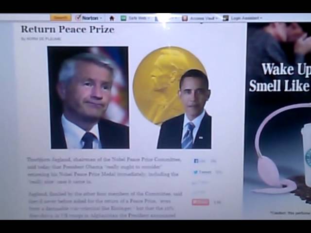 NOBEL Committee Asks Obama For Peace Prize Back!