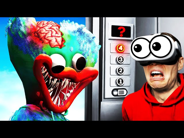 Finding ZOMBIE HUGGY WUGGY With VR ELEVATOR