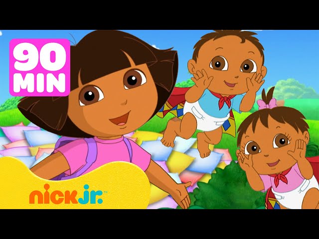 Dora's superbaby-avonturen! 👶 Dora the Explorer | 90 minuten  | Nick Jr. Nederlands