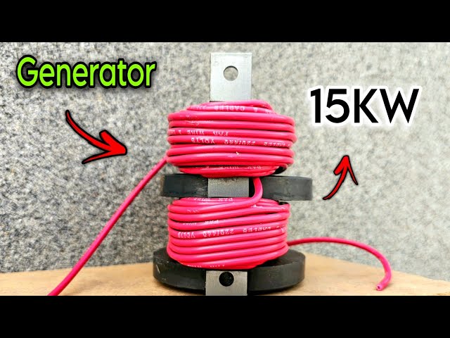 I turn 40 meter pvc copper wire into 220v 15000w electric generator using new method 😎