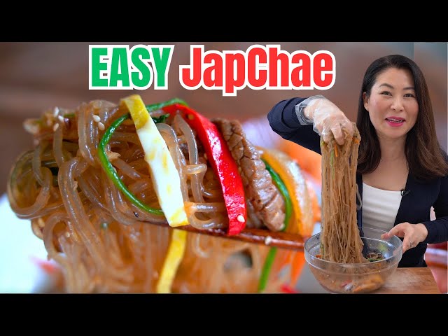 EASY JapChae Recipe that you’ll use over and over! [Korean Glass Noodle Recipe] 🇰🇷간단하고 정말 맛있는 잡채