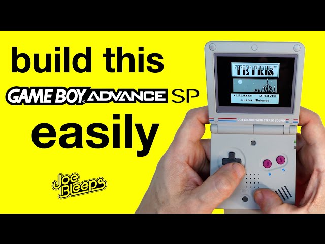 Original DMG Game Boy Style Advance SP with drop-in IPS screen