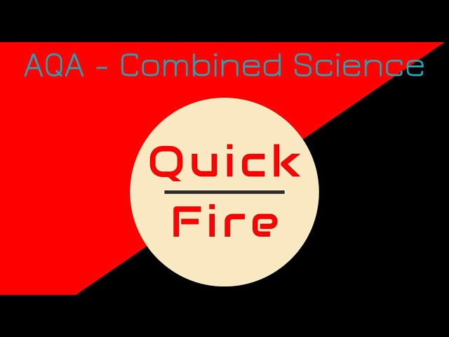 AQA GCSE Science Biology Paper 1 -  Cell Biology Quick Fire Questions for Combined Science