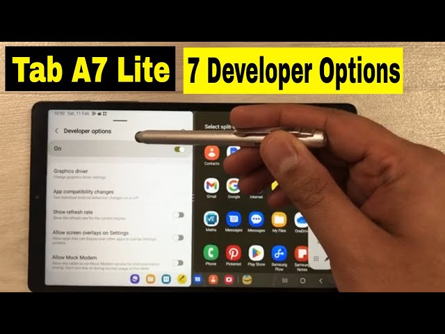 Samsung Tab A7 Lite: Top 7 Developer Options - Hidden Features for Better Performance