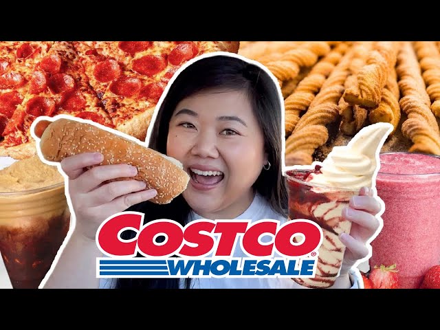 TRYING EVERYTHING at COSTCO FOOD COURT! Full Menu Taste Test & Review