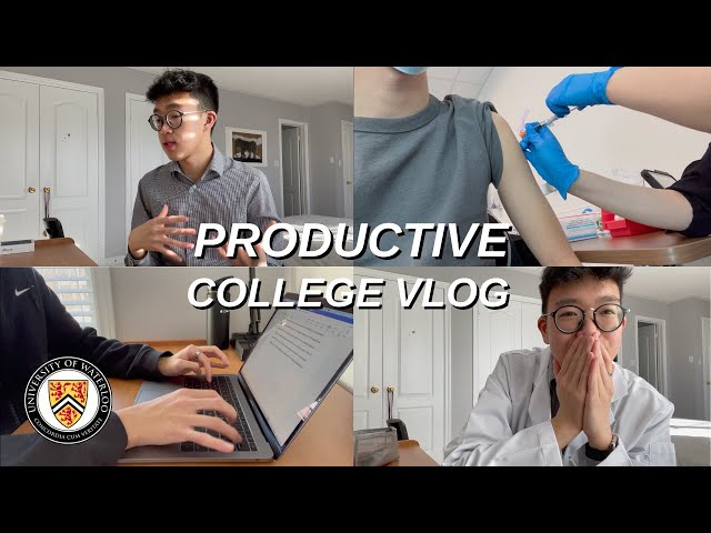 PRODUCTIVE COLLEGE VLOG | getting the covid vaccine, essays, online classes - UNIVERSITY OF WATERLOO