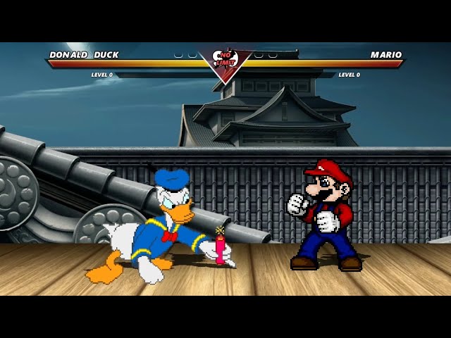 Donald Duck Vs Mario - Highest Level Incredible Epic Fight!