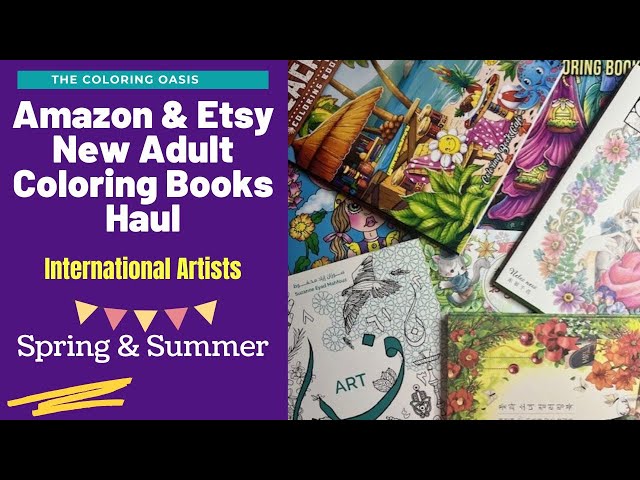 Amazon & Etsy Coloring Book Haul | International, Jade Summer, Coloring Book Cafe, Deborah Muller