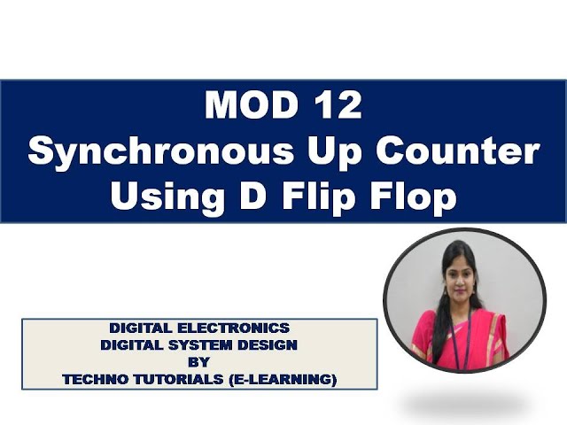 MOD 12 Synchronous Up Counter Using D Flip Flop | MOD 12 Counter | Digital electronics