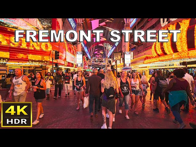 (4K HDR) Fremont Street Las Vegas Walk - Sept 2023